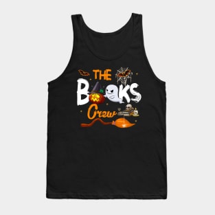 The Books Crew Funny Librarian Reading Books Halloween Tank Top